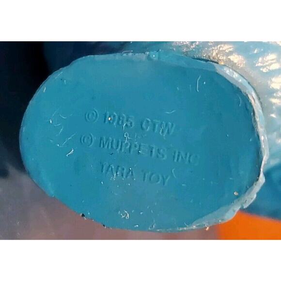 1985 Muppets Inc 4 Inch Blue Cookie Monster Action Figure Collectible Toy - Picture 8 of 11